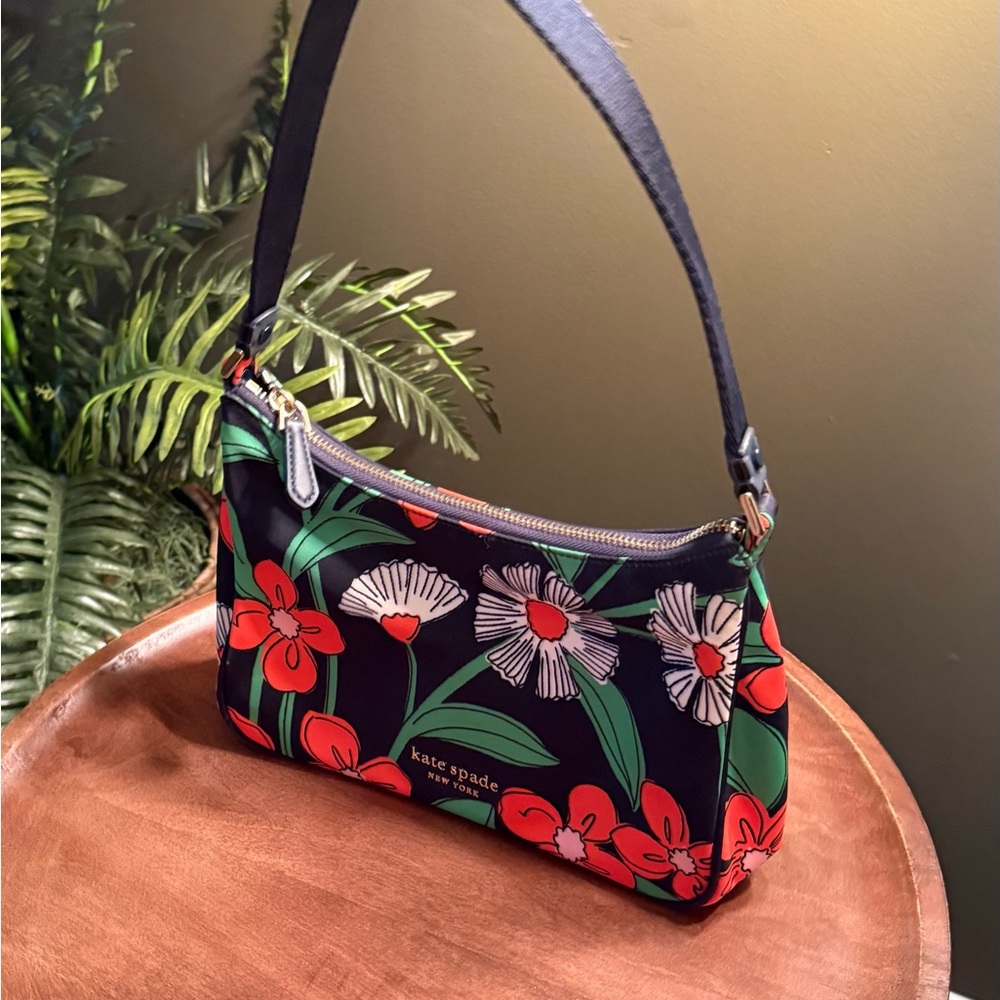 Kate Spade the little better sam daisy vines nylon small shoulder bag